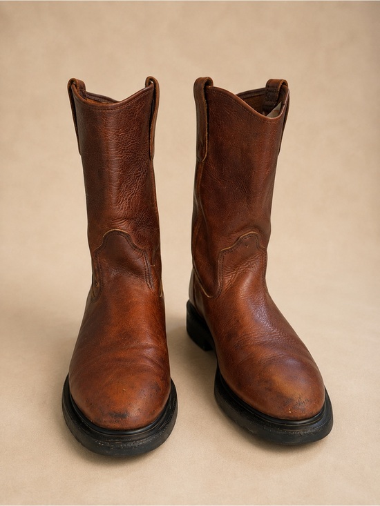 Red Wing 1132 Pecos Pull On Work Boots Brown
Leather USA Size 12 B Narrow main image 6
